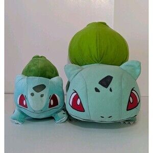 Pokemon Set Of 2 Bulbasaur Toy Factory Nintendo Large Plush Stuffed Pair